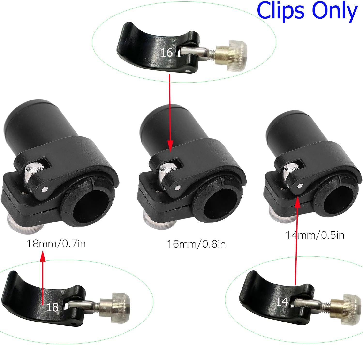 Dracra 6 Pack Trikking Poles Clamp Replacement External Quick Flip Lock Fastener Buckle Clip with Nut Screws for Hiking Pole Walking Stick Camping Mountaining Backpacking Outdoor Repair Spare Parts image number 4