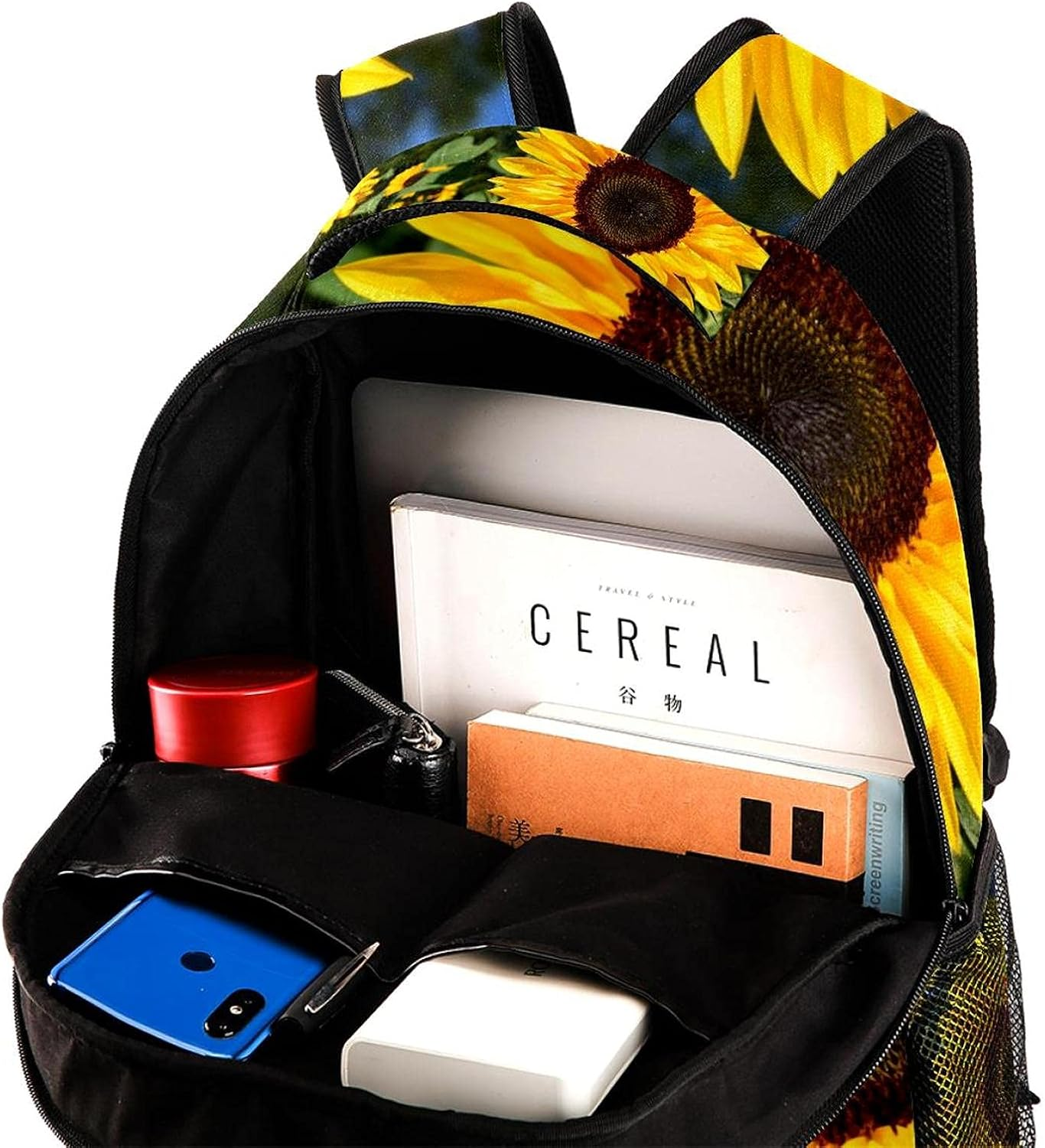 Sunflower Backpack Students Shoulder Bags Travel Bag College School Tote Backpacks image number 1