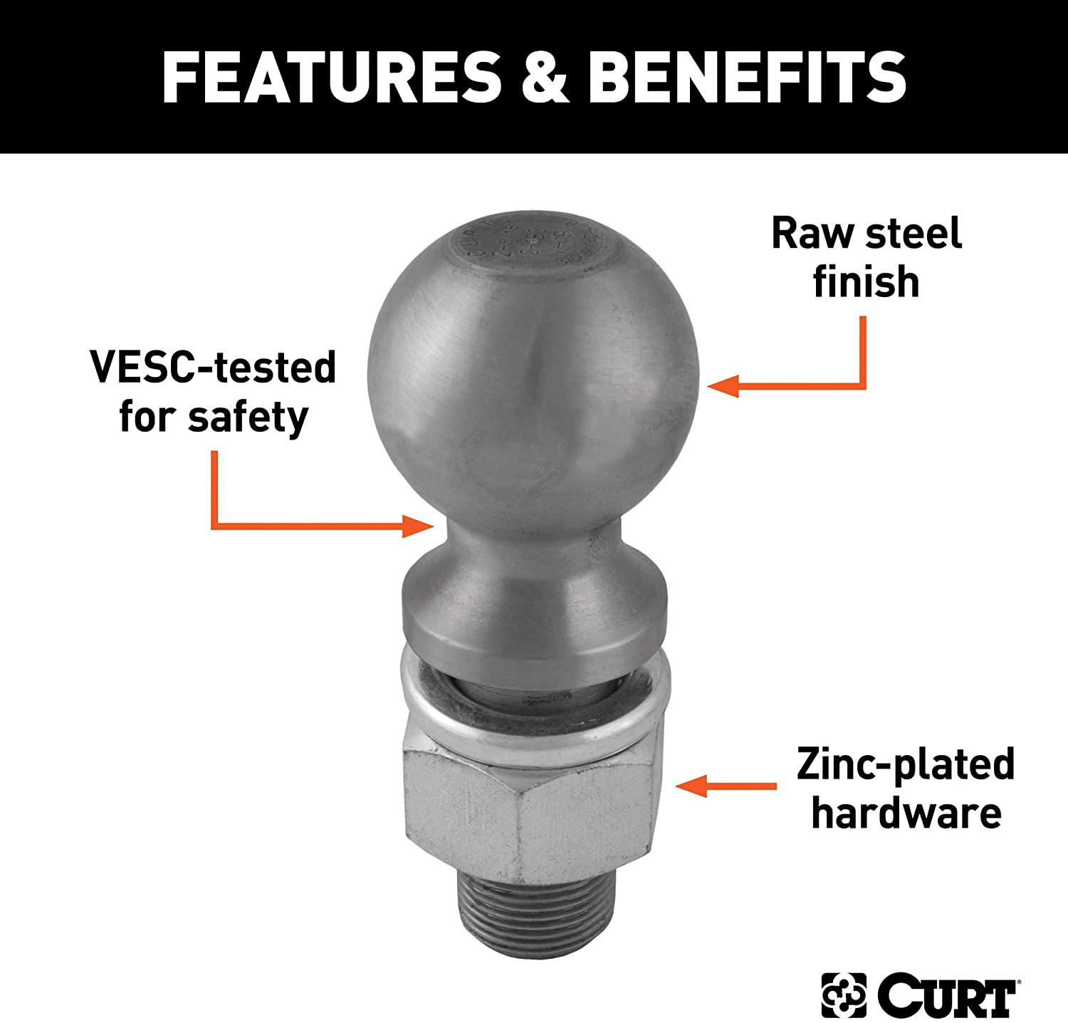 CURT 40087 Trailer Ball image number 1