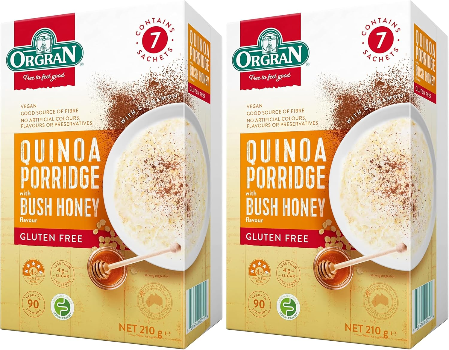 Orgran Gluten Free Bush Honey Porridge 210 G