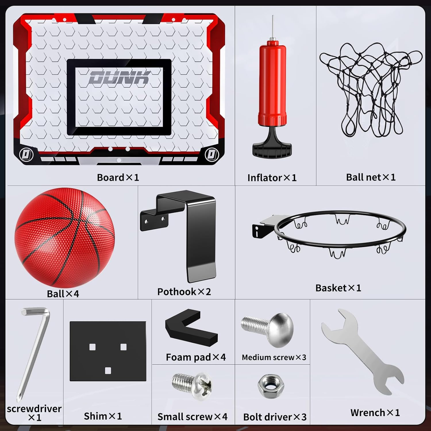 Basketball Hoop for Kids 3 4 5 6 7 8 Year Old Boys - Ball Toys Game with 4 Balls, Indoor Outdoor Sports Games for Kids Aged 3-12, Teens Gift image number 5