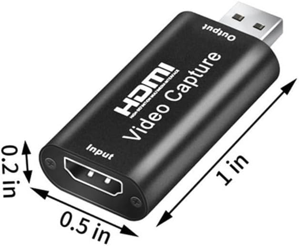 HDMI Video Capture Card, 4K HDMI to USB Capture Card Full HD 1080P 30Fps, Record via DSLR, Camcorder, Action Cam for Gaming, Streaming TV, Recorder Live Streaming Video for Windows Mac OS image number 1