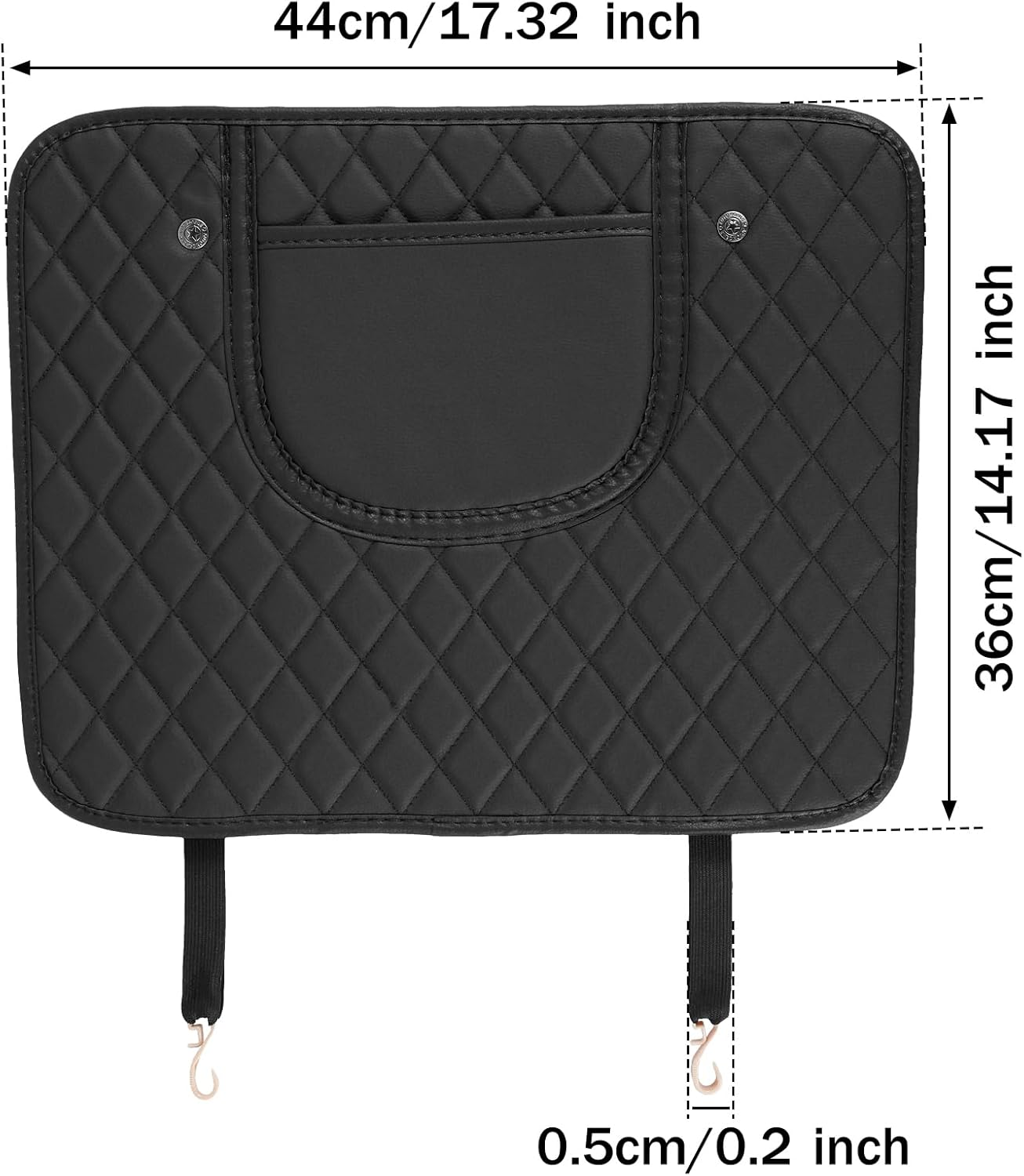 2Pcs Car Kick Mats Leather Backseat Protector Pad with Storage Bag Waterproof Auto Back Seat Covers Prevent Dirt and Trampling Universal Car Back Seat Protector Mat for Car image number 1