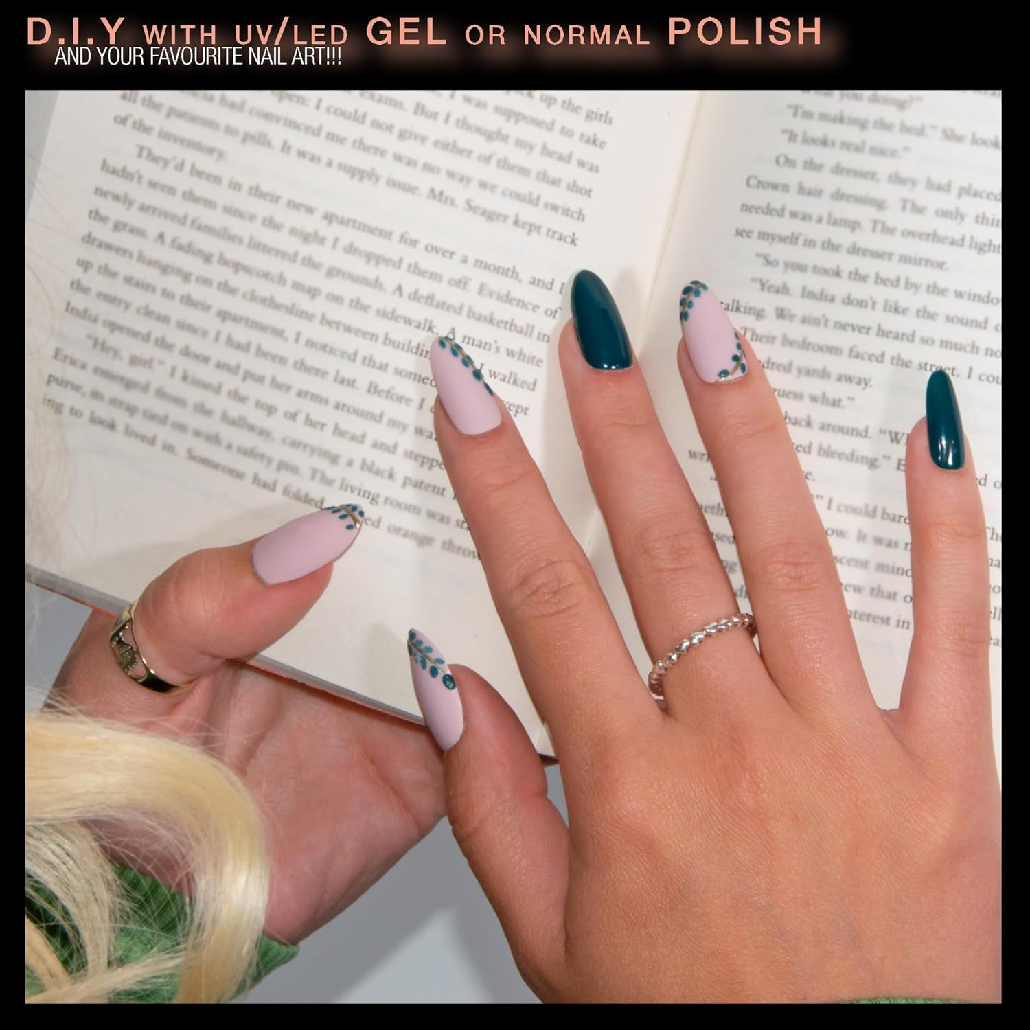 By Vixi 600 MEDIUM ALMOND NAIL SET with PREP FILE, 10 Sizes &ndash; Opaque Express Full Cover False Fingernail Extensions for Salon Professionals & Home Use image number 3