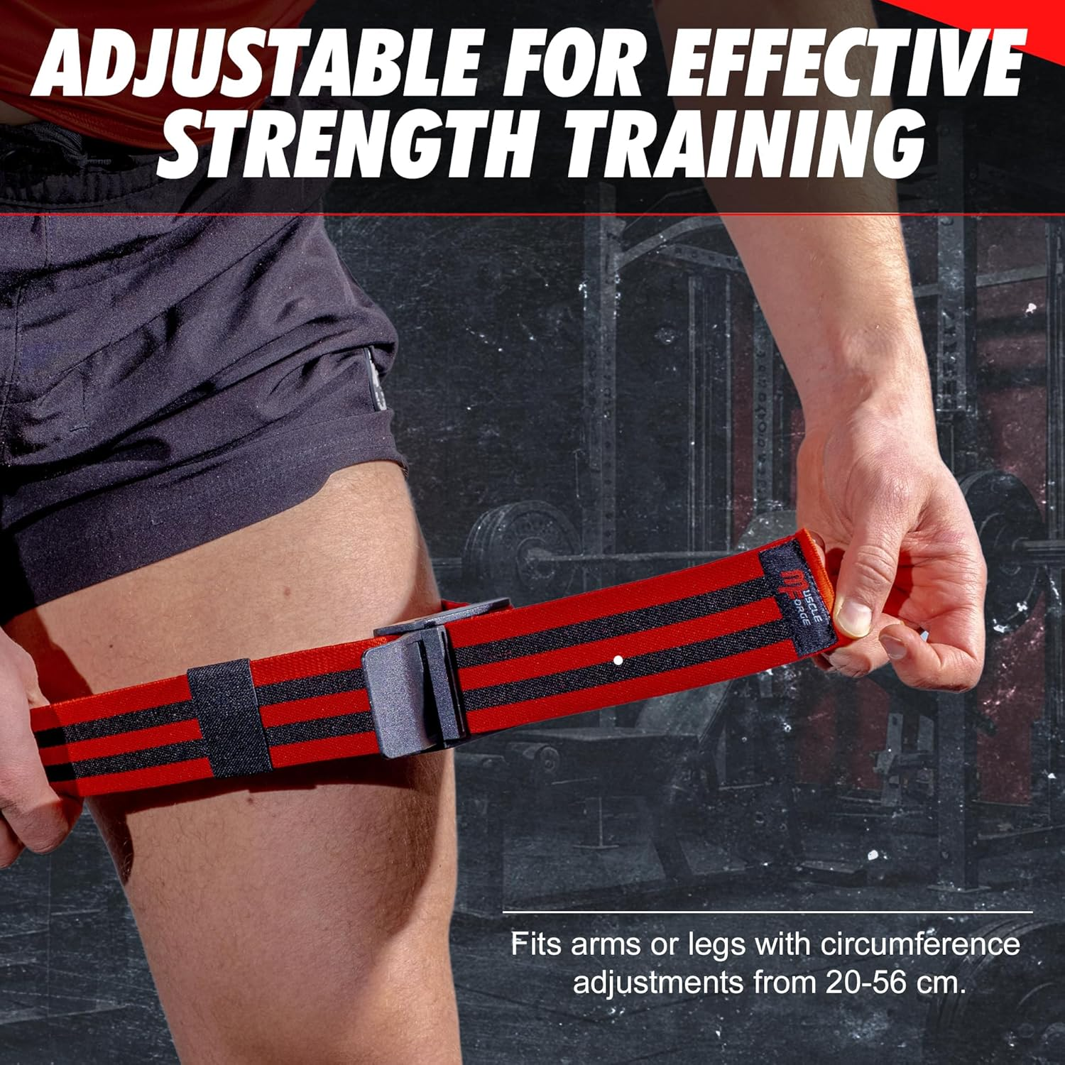 Muscleforge Blood Flow Restriction Bands, 2X Occlusion Bands for Legs, Elastic Bands with Buckle Fasteners for Muscle Building and Pump, BFR Cuffs image number 3