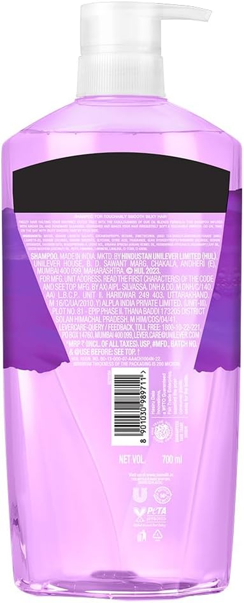 Sunsilk Argan Oil & Rosemary Frizz Smooth Oil Blends Shampoo | for Frizzy Hair | with No Added Parabens | 700 ML image number 5