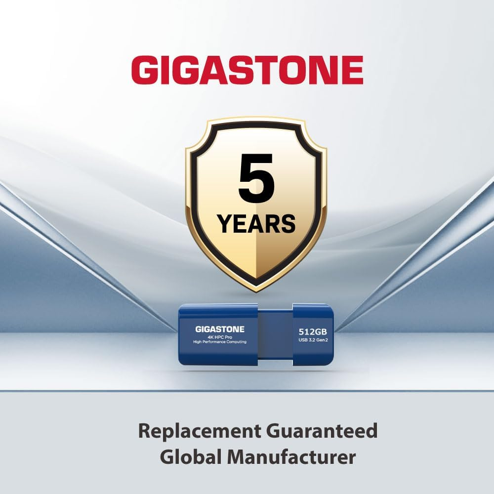 Gigastone Z80 512GB USB 3.2 Gen2 Flash Drive, High Speed 1000Mb/S, Capless Retractable Design Pen Drive, Carbon Fiber Style, Reliable & Durable, USB 2.0 / USB 3.0 / USB 3.1 Interface Compatible image number 2