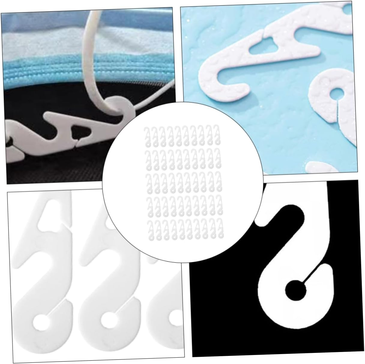 FRCOLOR 50Pcs Ear Strap Extender Buckles Hook Adjustable Ear Rope Band Buckle for White Long-Length Set for Comfortable Covering image number 6