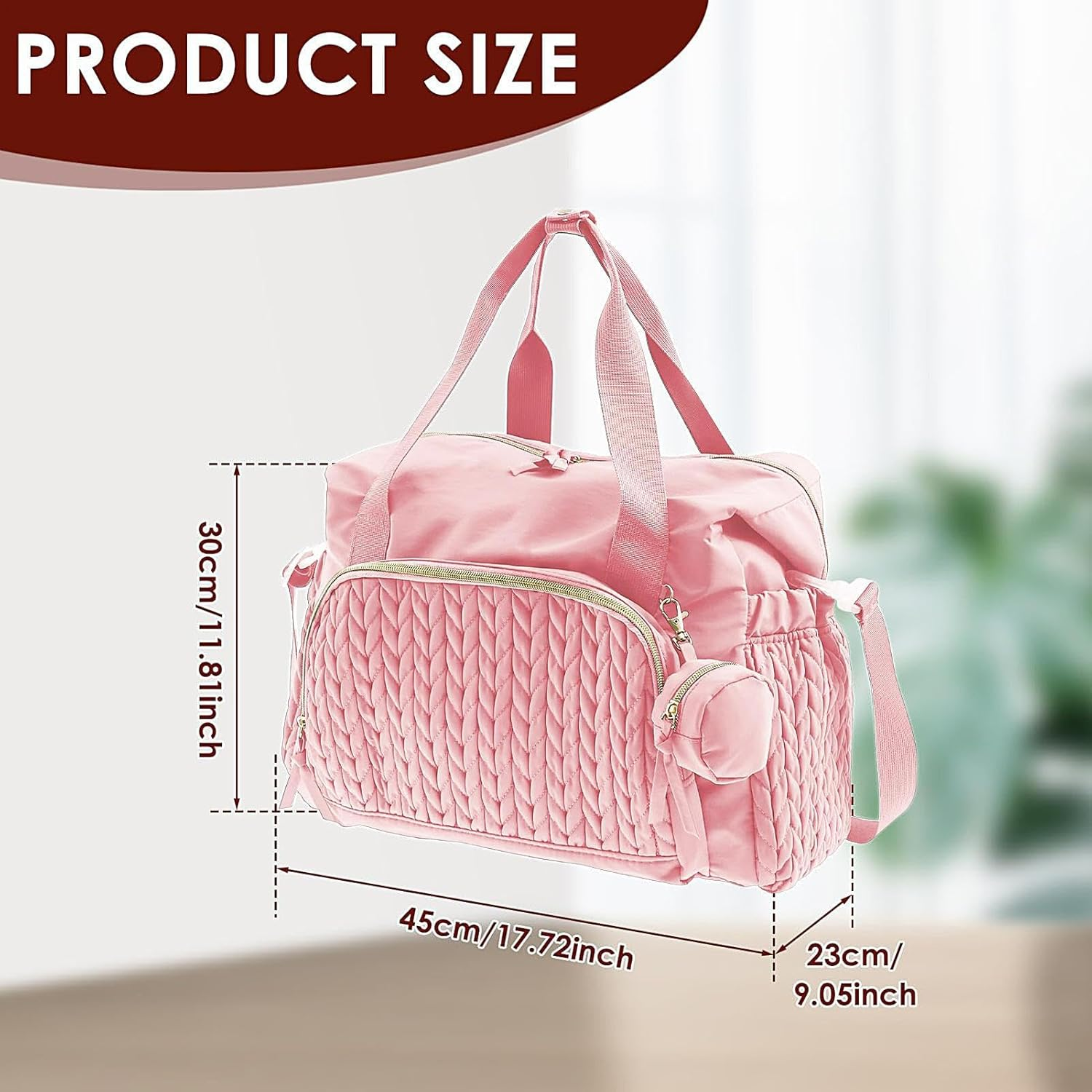 Portable Baby Bag Lightweight Nappy Bag All-In- Nappy Bag Baby Accessories Bag Convertible Nappy Bag Spacious Baby Bag Baby Bottle Holder Nappy Changer image number 2