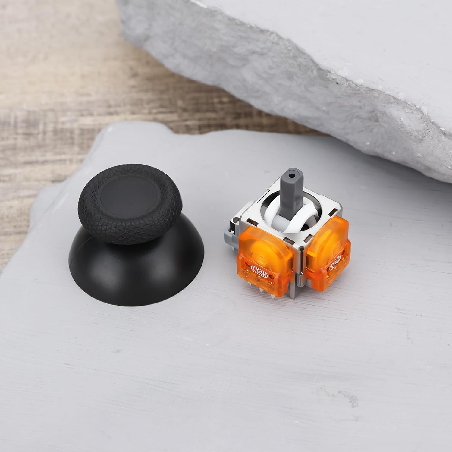 Emagtech 2Pcs TMR Hall Effect Joystick & Thumbsticks Caps Compatible with PS5 Controller image number 4