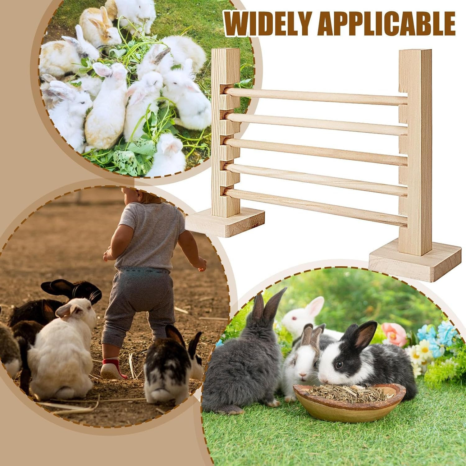 Bunny Jump Bar,Wooden Rabbit Obstacle Exercise Toy - Adjustable Height Small Animal Toy, Training Games for Ferret Chinchilla Indoor Outdoor image number 3