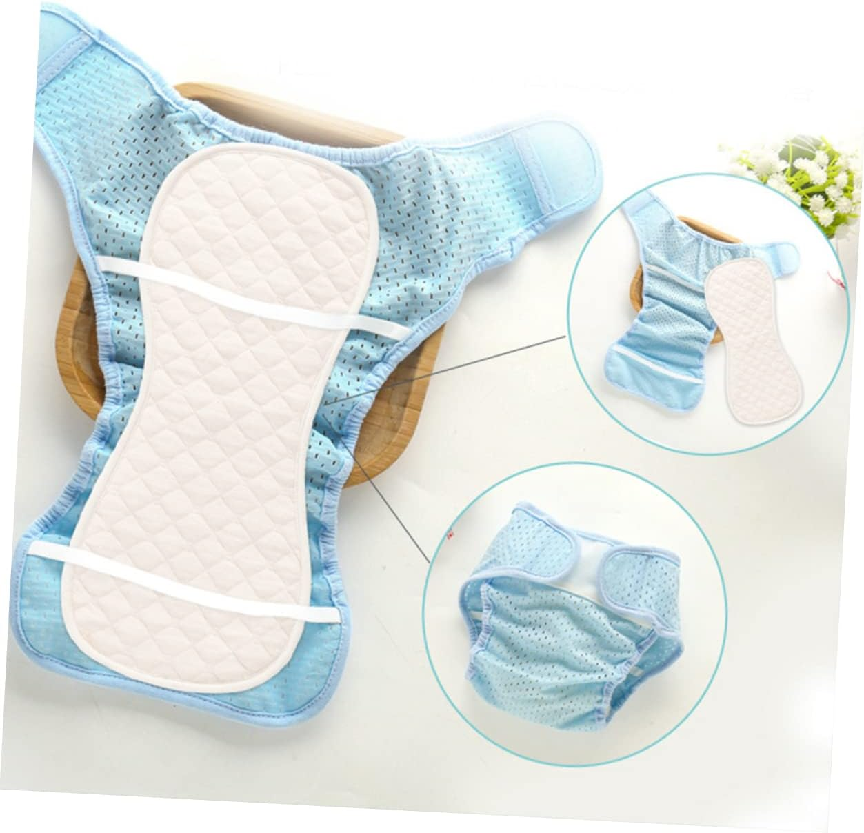 Abaodam Ice Silk Mesh Diaper Cover Stretchable Toddler Potty Breathable Diaper For image number 4