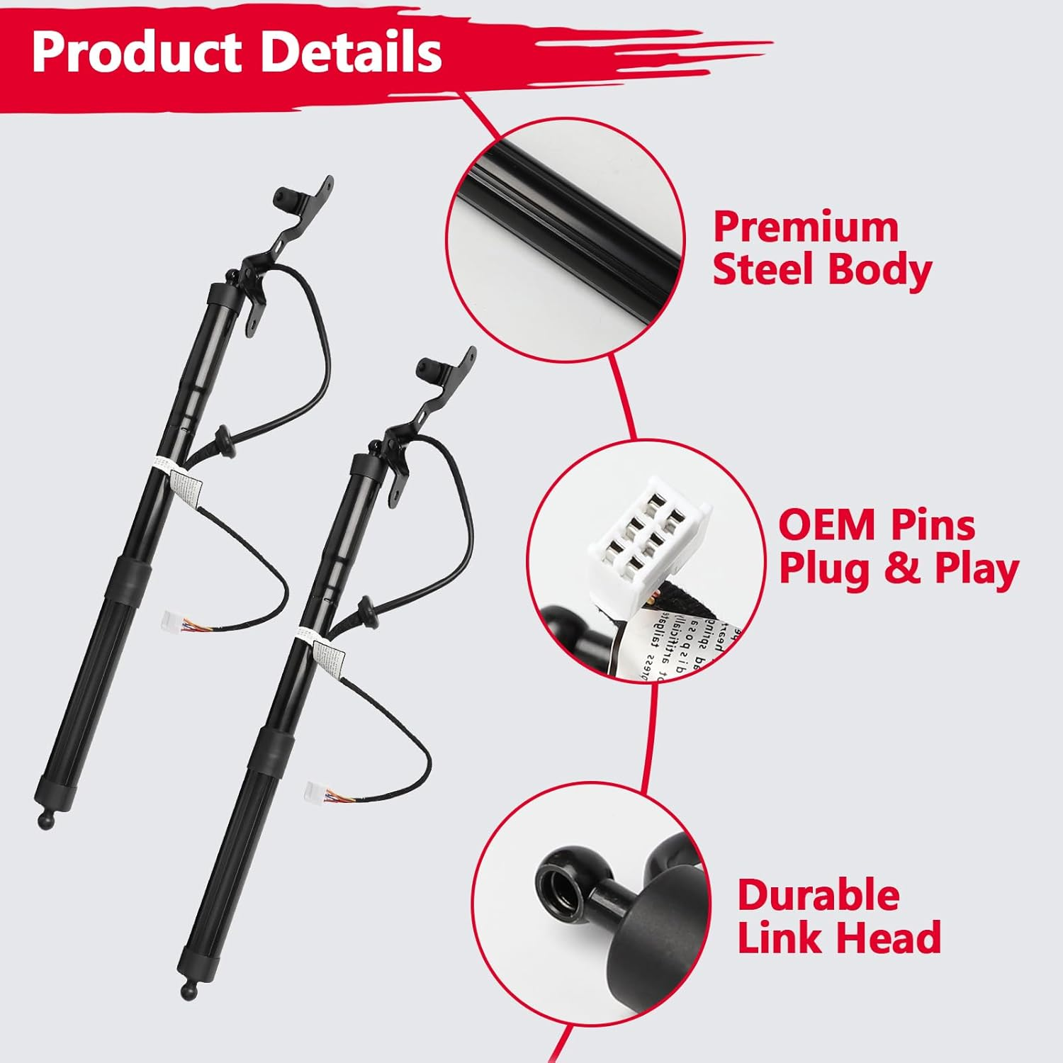 Power Rear Liftgate Struts Compatible with Toyota RAV4 2013-2018, 1 Pair Electric Trunk Struts Lift Support, 2Pcs Tailgate Power Shock Support Replacement 6892009010 6891009010 image number 1