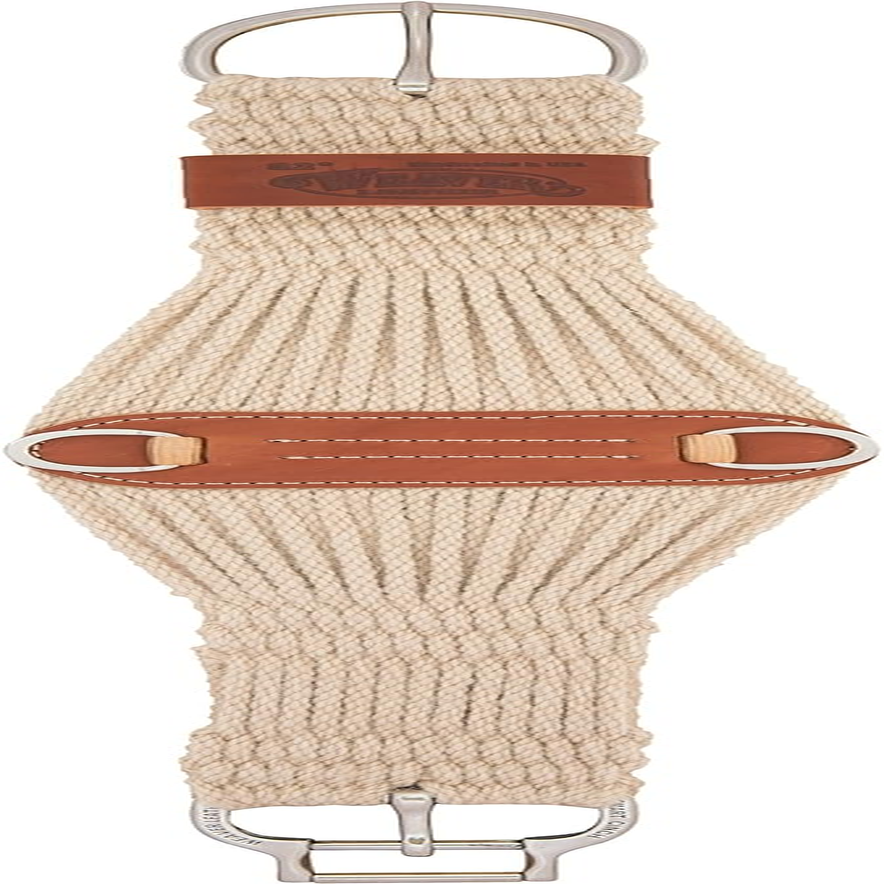Weaver Leather Natural Blend 27 Strand Roper Smart Cinch with New and Improved Roll Snug Cinch Buckle, Natural, 34-Inch