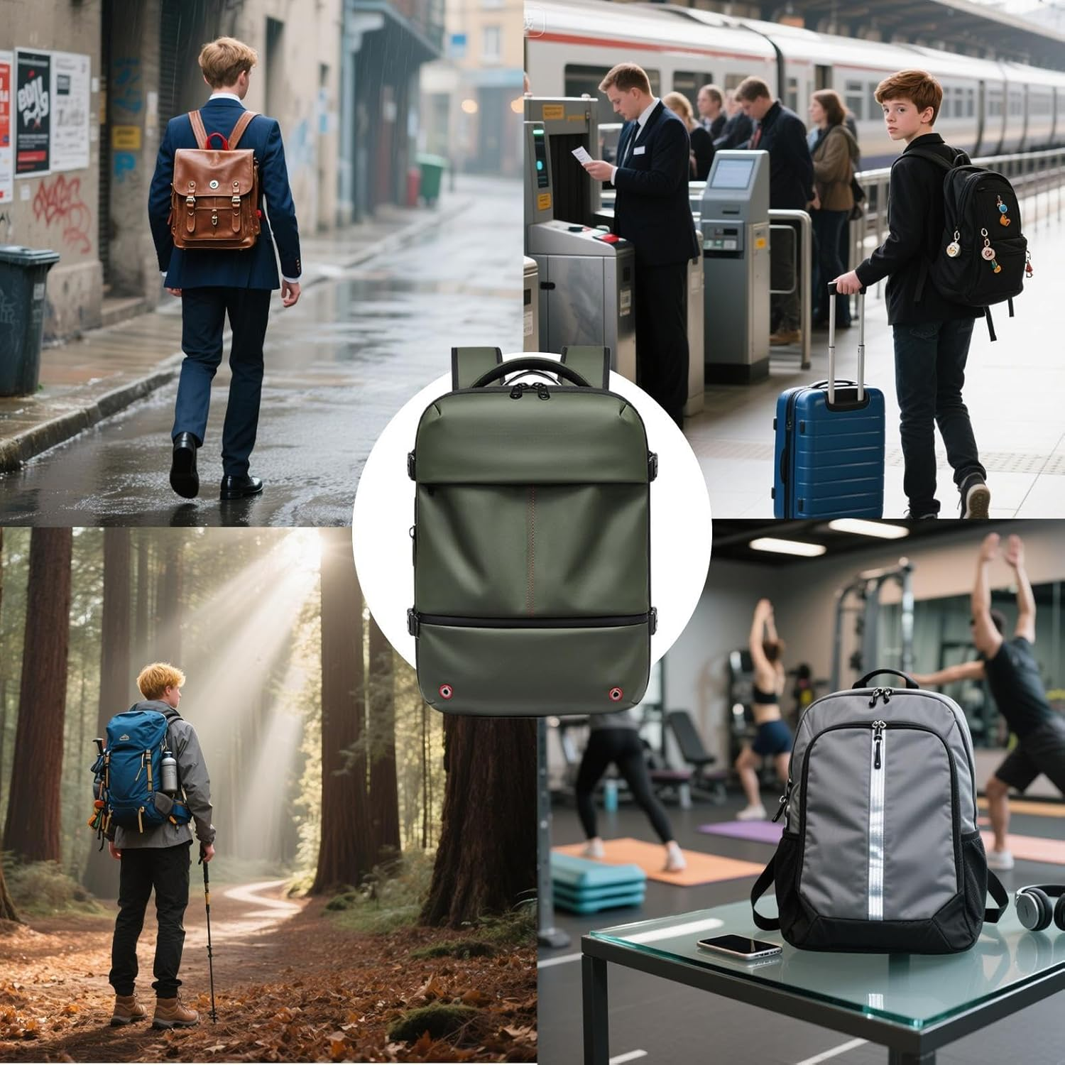 Travel Backpack with Vacuum System | Waterproof 48L Expandable Compression Backpack - Outdoor Bags for Urgency Adventure Business Trip Daily Commuting Scout Trail Fishing Tracking - Pink image number 6