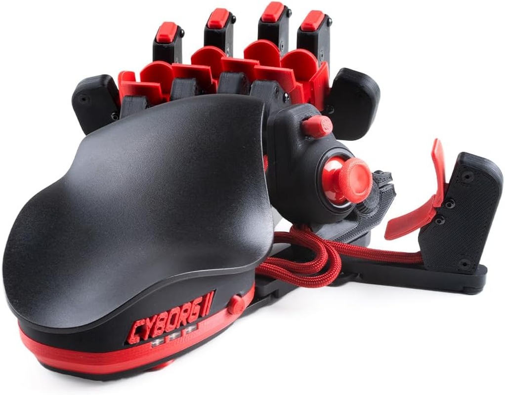 AZERON Gaming Keypad, Programmable One Handed Gaming Keyboard, with Hall Effect Analog Thumbstick and 30 Programmable Keys, 3D Printed Customized Keypad, for Righties (Black, Cyborg Ll)