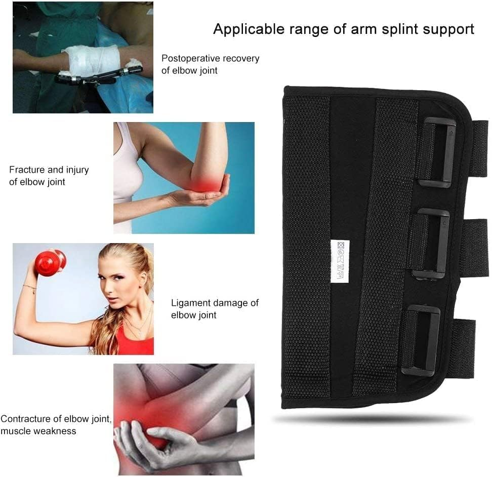 Night Elbow Sleep Support Breathable Splints for Cubital Tunnel, 1Pcs Elbow Brace, Syndrome,Tendonitis,Ulnar Nerve,Tennis,Fits for Men and Women (Black, S)