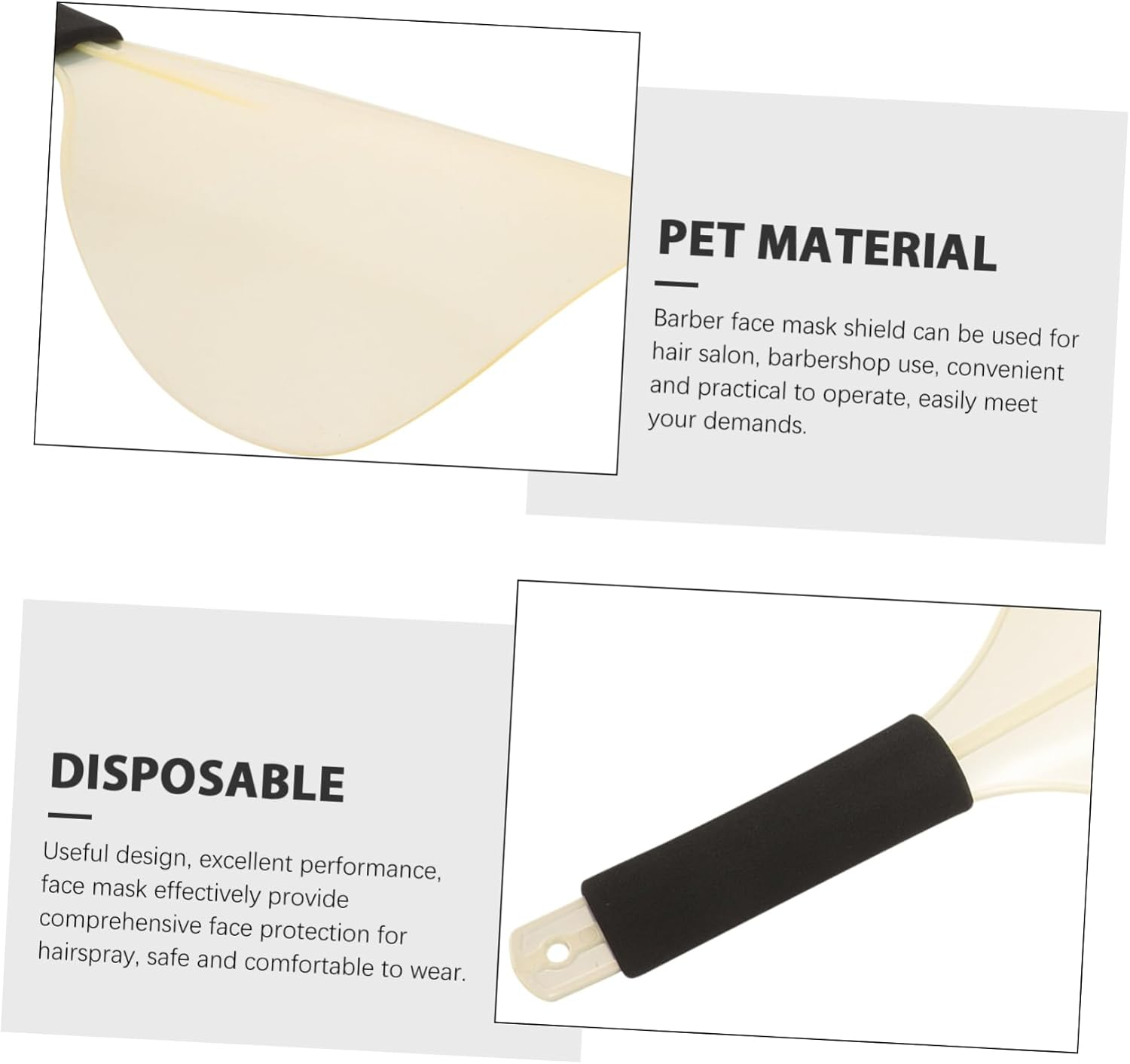 SOESFOUFU Barber Haircut Face Mask Hairspray Face Mask Shield Plastic Cover Hairdressing Tool image number 1