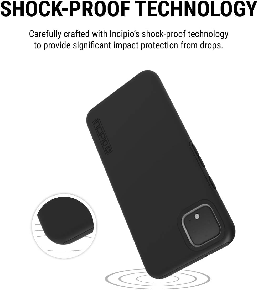 Incipio Dualpro Case for Google Pixel 4 XL - Google Certified Protective Cover (Black) [Extremely Rugged I Shock Absorbing I Soft-Touch Coating I Hybrid] - GG-082-BLK image number 1