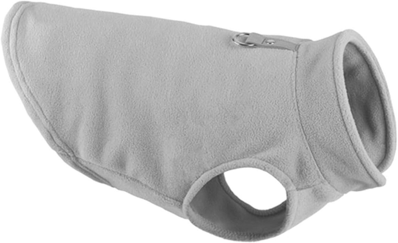 Dog Clothes Pet Clothing Solid Color Sweatshirt Vest Dog Clothes Autumn Winter Extra Thick Warm Rocking Fleece Pet Apparel Warm (Color : Gray, Size : S) image number 3