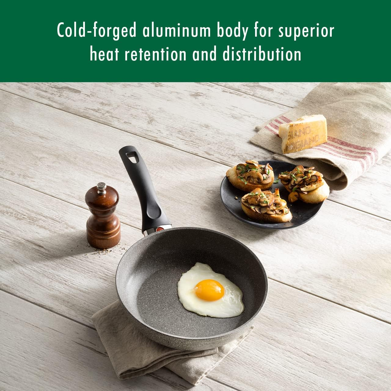 BALLARINI Parma by HENCKELS 2-Pc Nonstick Pot and Pan Set, Made in Italy, Set Includes 10-Inch and 12-Inch Fry Pan image number 3