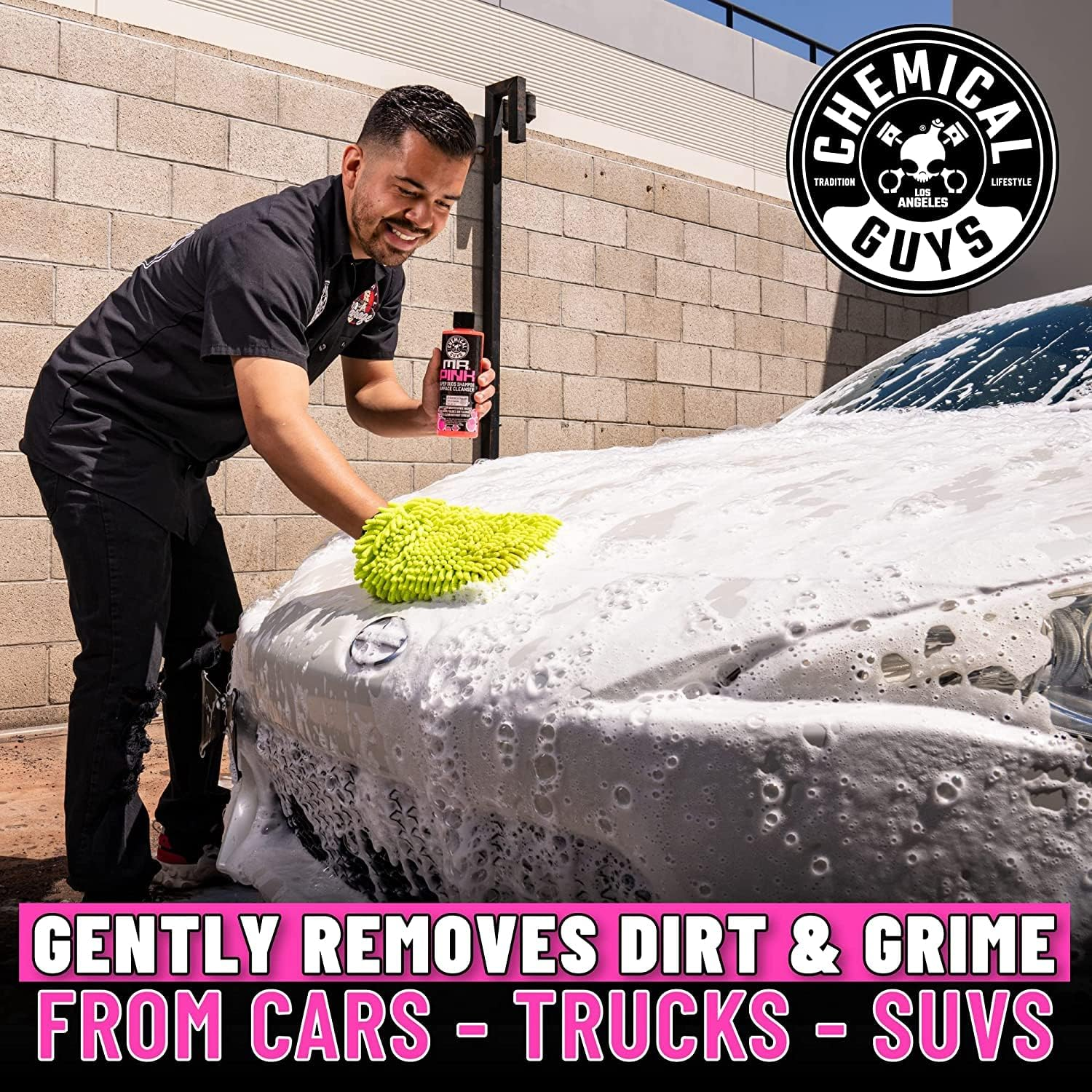 Chemical Guys CWS_402_16 Mr. Pink Super Suds Car Wash Soap and Shampoo (16 Oz) image number 4