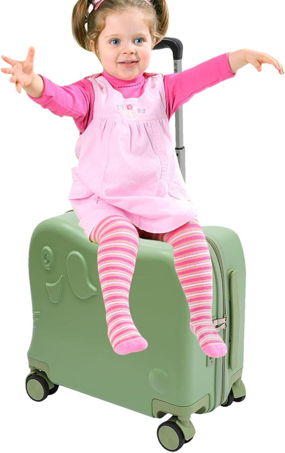 Carry on Luggage Kids, Toddler Rolling Suitcase Large Capacity Kids Carry on Suitcase, Toddler Carry on Luggage Cute Children Suitcase for Kids Boys Girls - Blue image number 4