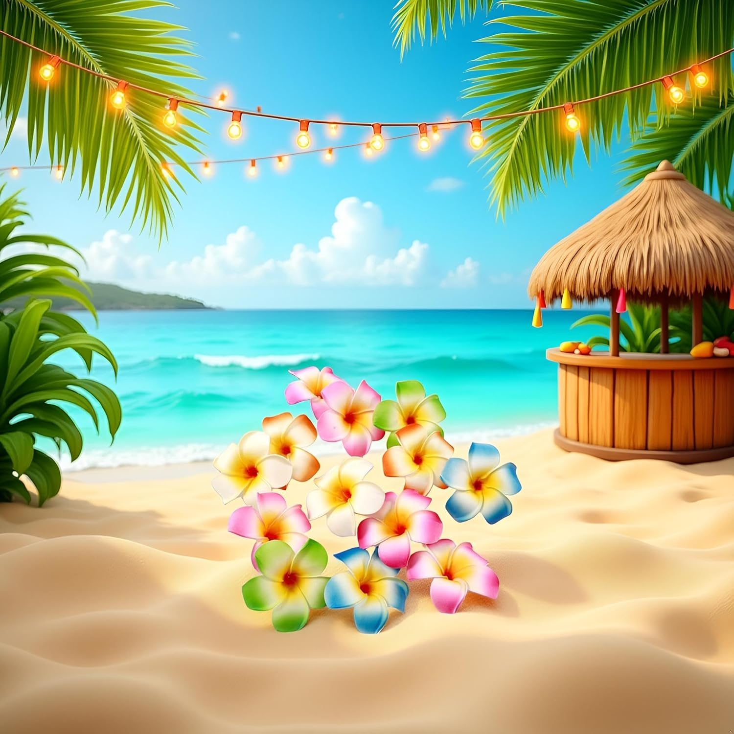 10Pcs Multicolor Hawaii Plumeria Flower Clips Hawaiian Flower Hair Barrettes Beach Party Hair Clips Artificial Tropical Flowers Hairpins for Wedding Hair Accessories Clips(7Cm) image number 4