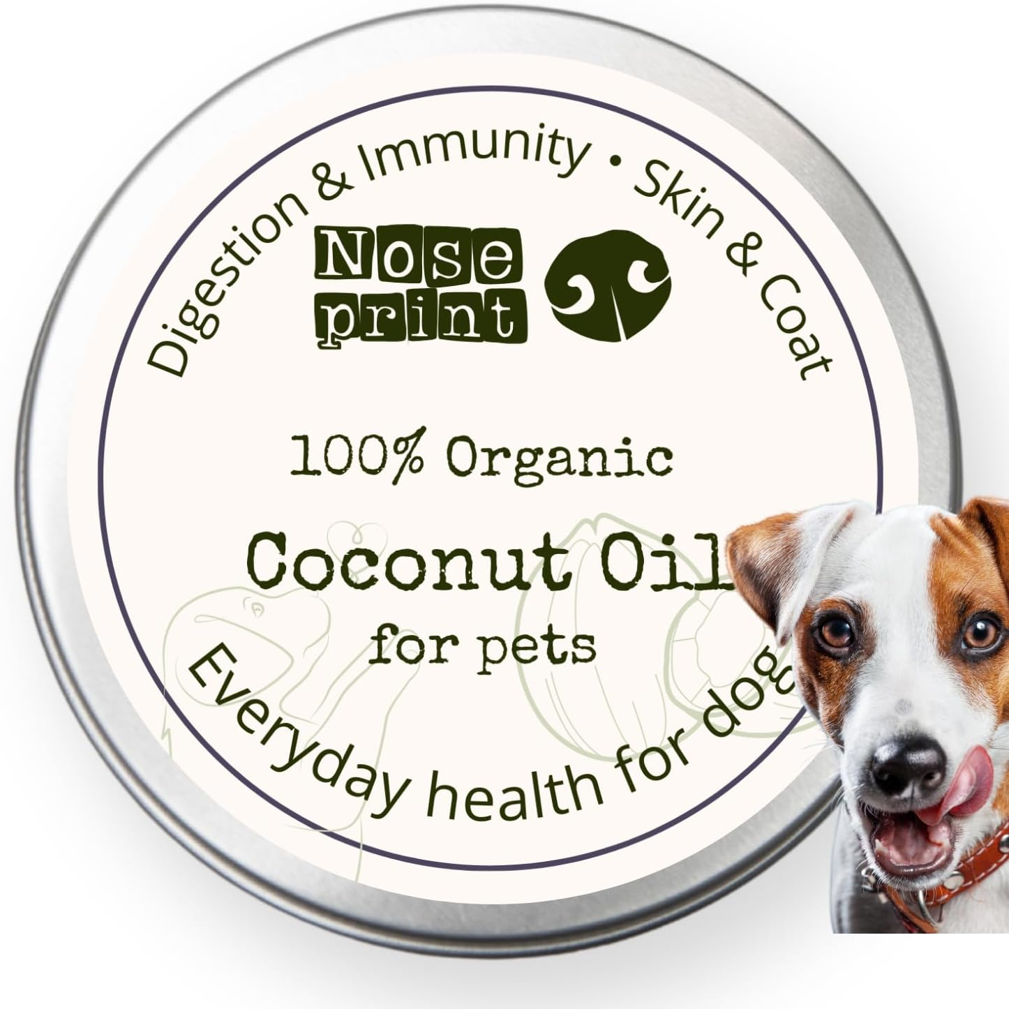 100% Organic Coconut Oil for Dogs Immunity Booster, Itchy Skin Relief, Digestive Support & Paw Balm image number 2