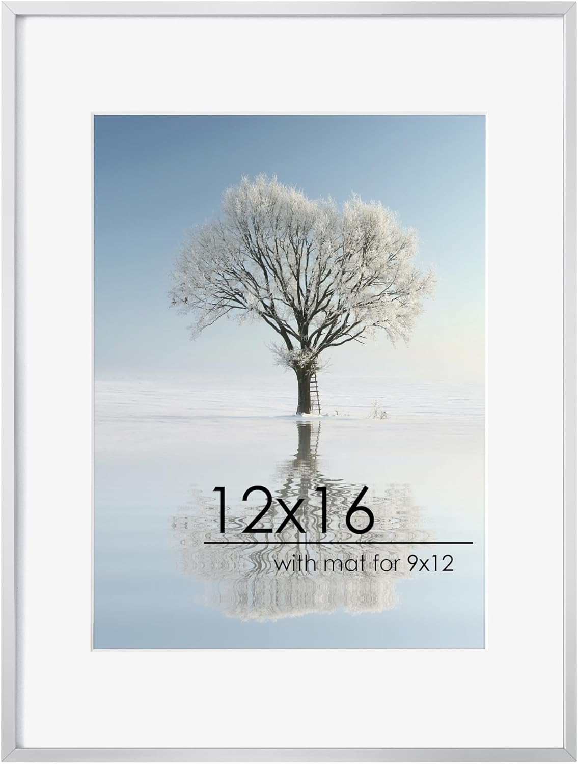 Metal Picture Frame 8X10 Modern Aluminum Photo Frames with Mat, Lightweight Black Wall Poster Frame for Home Office Decor, Wall or Tabletop Display, High-Definition Plexiglass