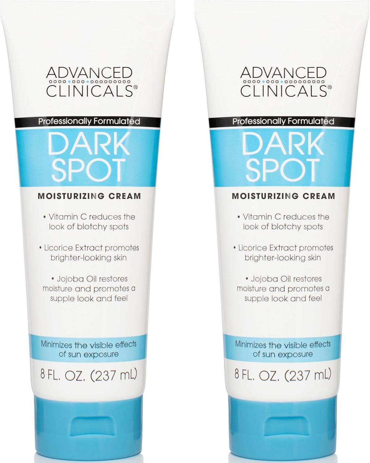 Advanced Clinicals Dark Spot Therapeutic Cream with Vitamin C. Hydroquinone Free. for Age Spots, Blotchy Skin. Face, Hands, Body. Large 8Oz Tube. (8 Oz)