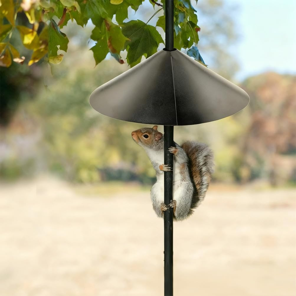 HPAMR Squirrel Proof Baffle, outside Pole Mount Bird House Guarded, Squirreling Guard Stopper, Pole Mount Squirrel Guard Stopper, Outdoors Bird Feeder Poles (2Pcs) image number 4