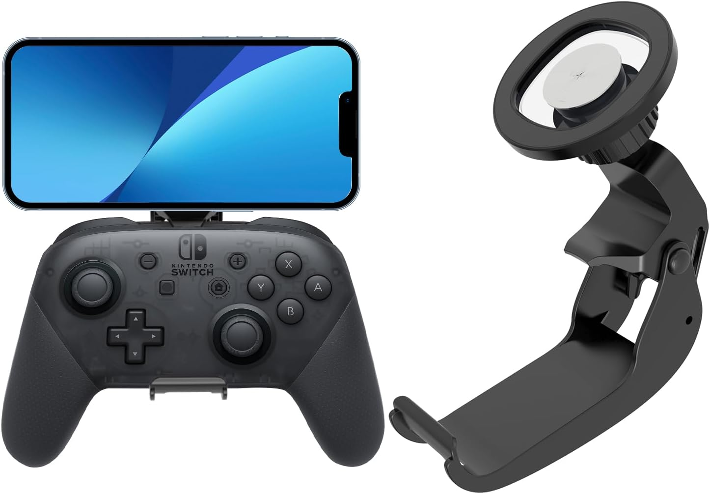 DOYO Magsafe Gaming Phone Holder Magnetic Controller Phone Mount for Nintendo Switch and Switch Lite Pro Controller image number 3