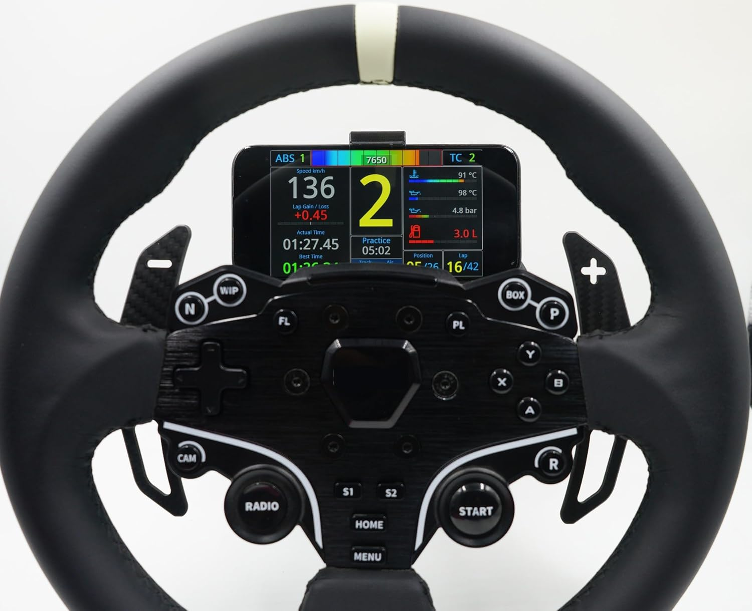 SIMPUSH Universal Adjustable Phone Holder Mount Stand Compatible with MOZA R5 R3 R9 R12 Base - Sturdy Clamp, Easy Install image number 2