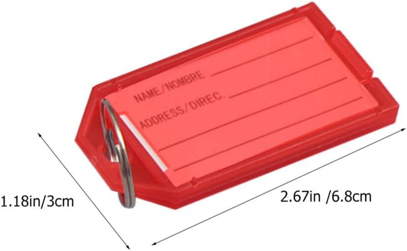 MAGICLULU 60Pcs Luggage Tag Key Tags Ring Key Labels Multi-Use Luggage Keychain for Travelling Accessories