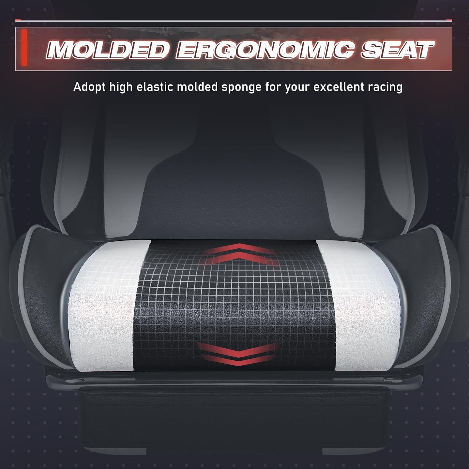 Furmax Gaming Chair, Video Game Chair with Footrest and Massage Lumbar Support, Swivel Seat Height Adjustable Computer Chair with Headrest, Racing E-Sport Gamer Chair - Black image number 3