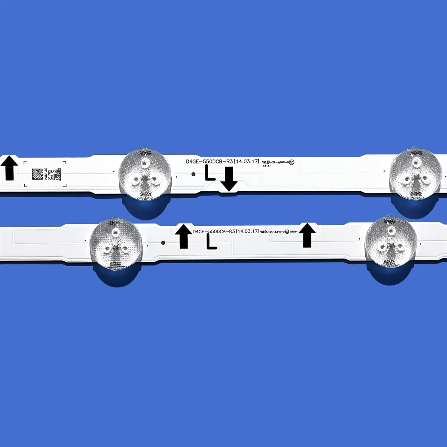 VOLDO LED Backlight Strip Fit for Samsung D4GE-550DCA-R3 D4GE-550DCB-R3 BN96-30431A BN96-30432A UE55H5500 UE55J5670 UE55H635 UE55H6300 image number 3