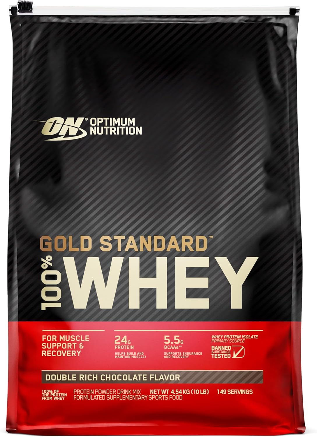 OPTIMUM NUTRITION Gold Standard 100% Whey Protein Powder, Double Rich Chocolate, 4.54Kg image number 6