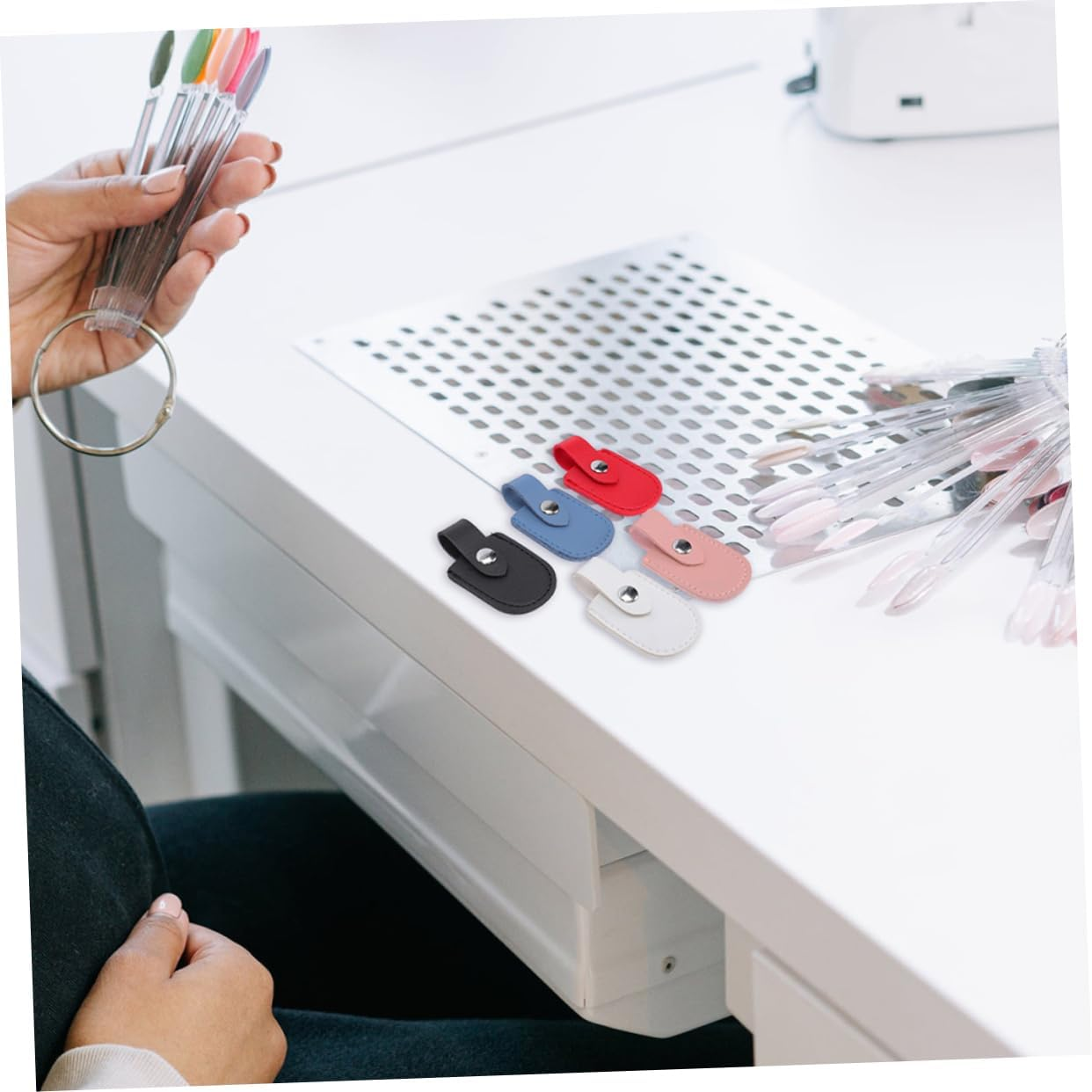 Ipetboom 16Pcs Cuticle Scissor Covers Pu Protective Sleeve for Nail Clippers Easy Storage Holder for Manicure Tools Lightweight and Chic Design for Travel and Home Use image number 2