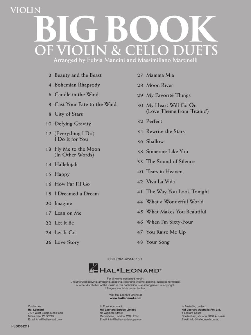 Big Book of Violin & Cello Duets: Score with Separate Pull-Out Parts image number 3
