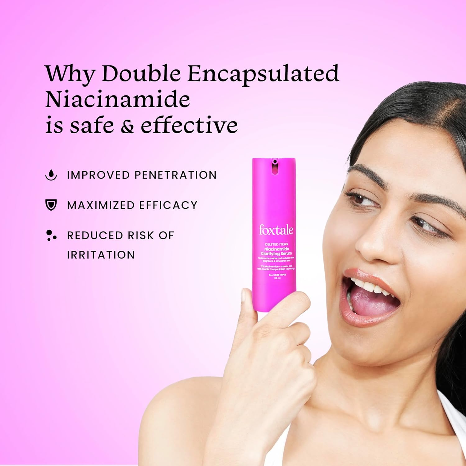 Foxtale 12% Niacinamide Face Serum with Azelaic Acid for Oil Control & Brightening | Reduces Acne, Blemishes & Acne Marks | Brightens & Smoothens Skin | Face Serum for Women & Men | 30 Ml image number 3