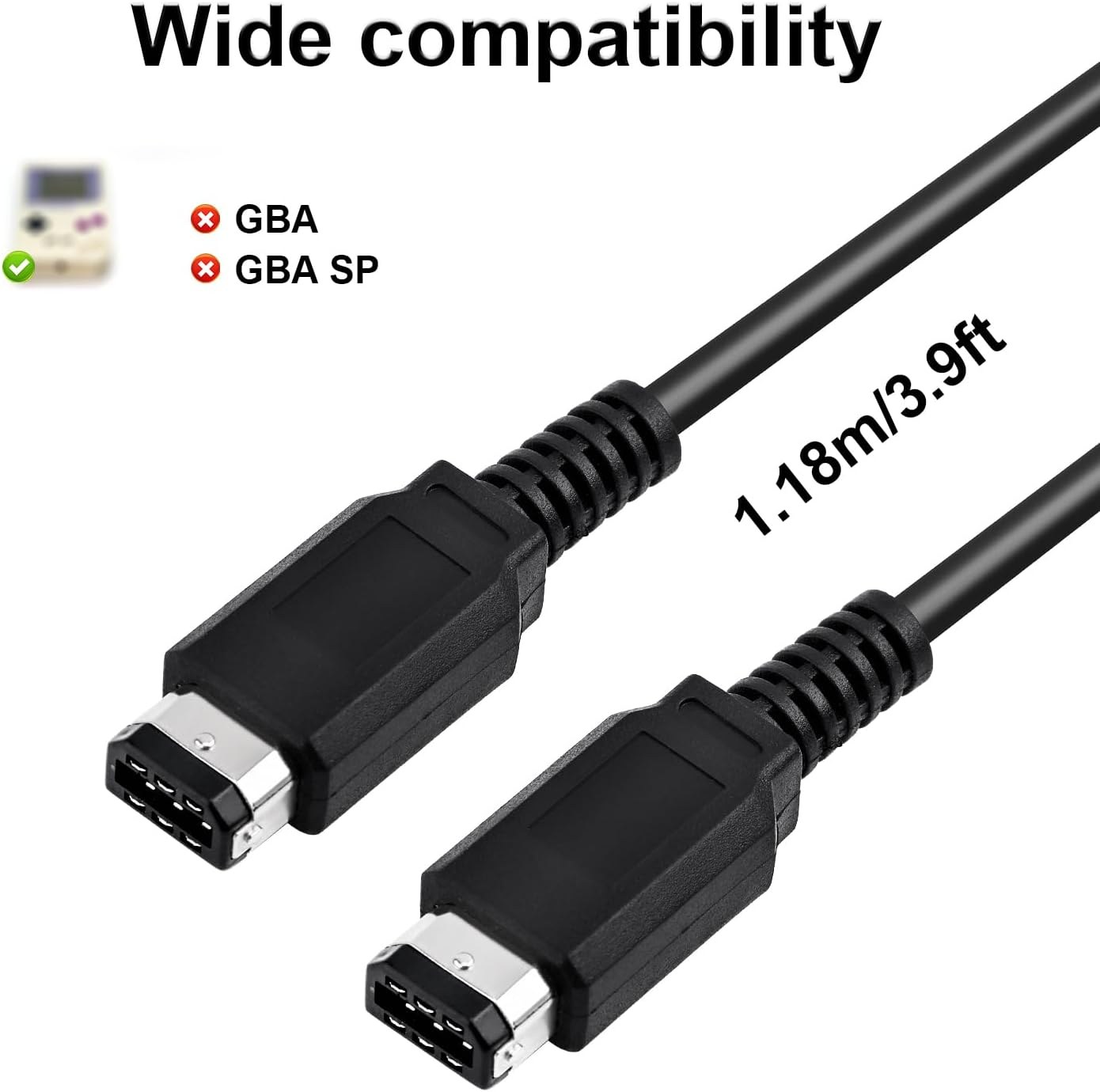 BTFO Verbindungskabel, 118Cm Kupfer PVC 2 Spieler Spielkabel Verbindungskabel F&uuml;r Videospielkonsolen Geringe Verz&ouml;gerung Starke Verbindung F&uuml;r Spieler image number 2