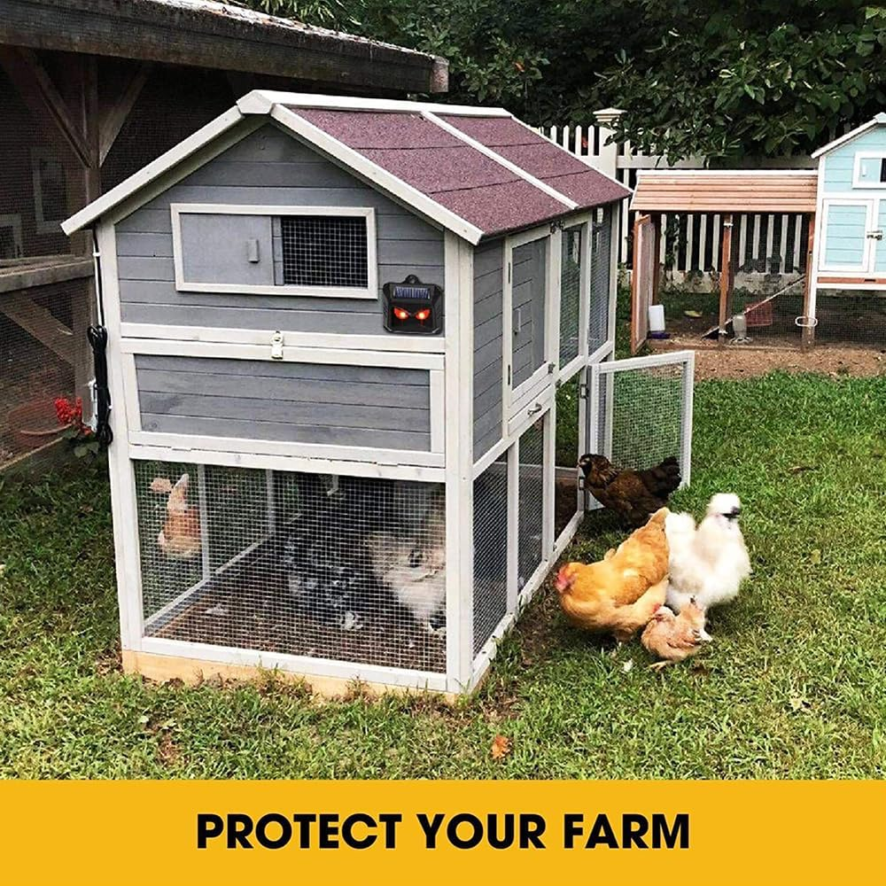 2 Pack Garden Solar Animal Repellent, Cat Repellent Fox Deterrents with Red LED Light, Raccoons, Deer, Motion Sensor Deterrent for Outdoor image number 2