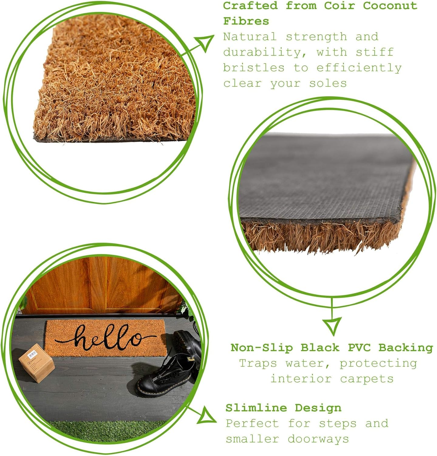 Nicola Spring Coir Step Mat - 60 X 20Cm - 1 Pack image number 1