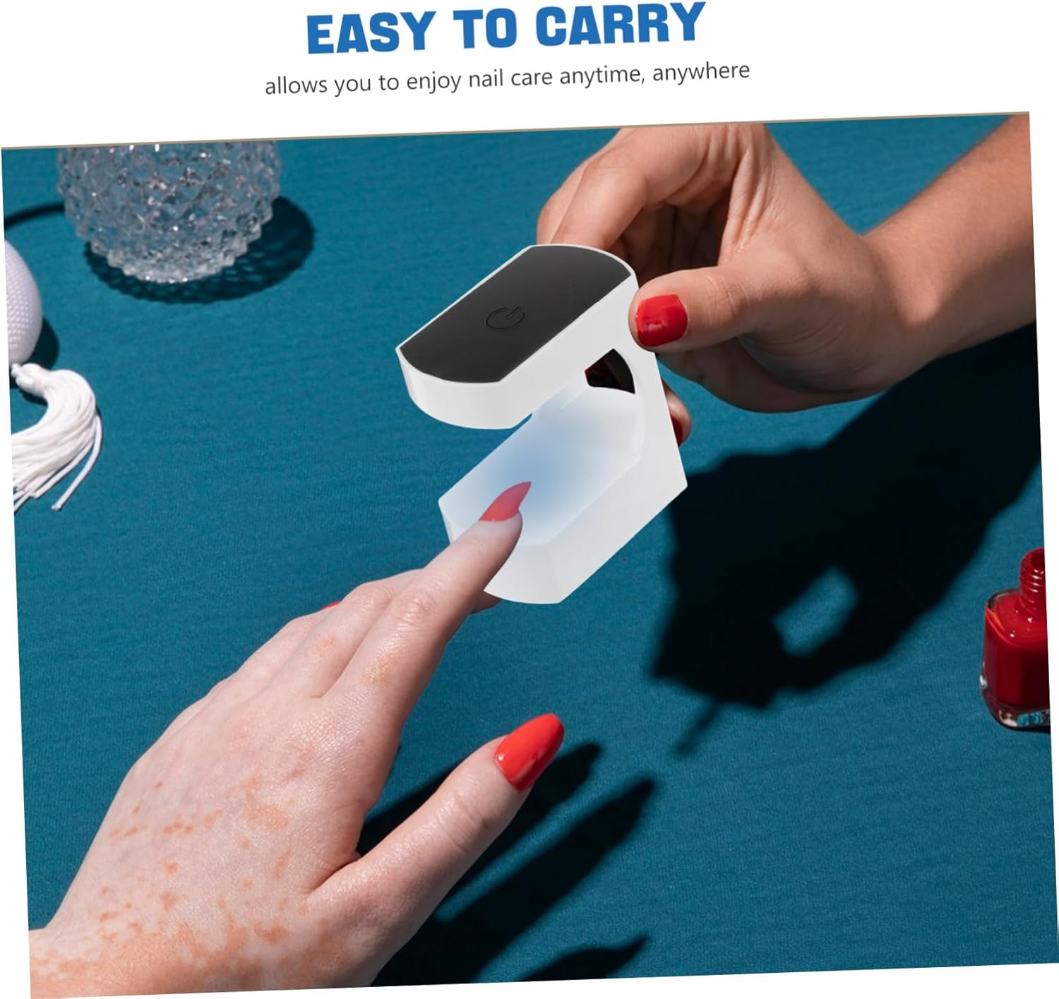 ARTSEWPLY 2Pcs Rechargeable Mini UV Nail Lamp Portable LED Gel Polish Curing Light for Home Travel Manicure Compact Nail Dryer with Efficient Low Energy Consumption