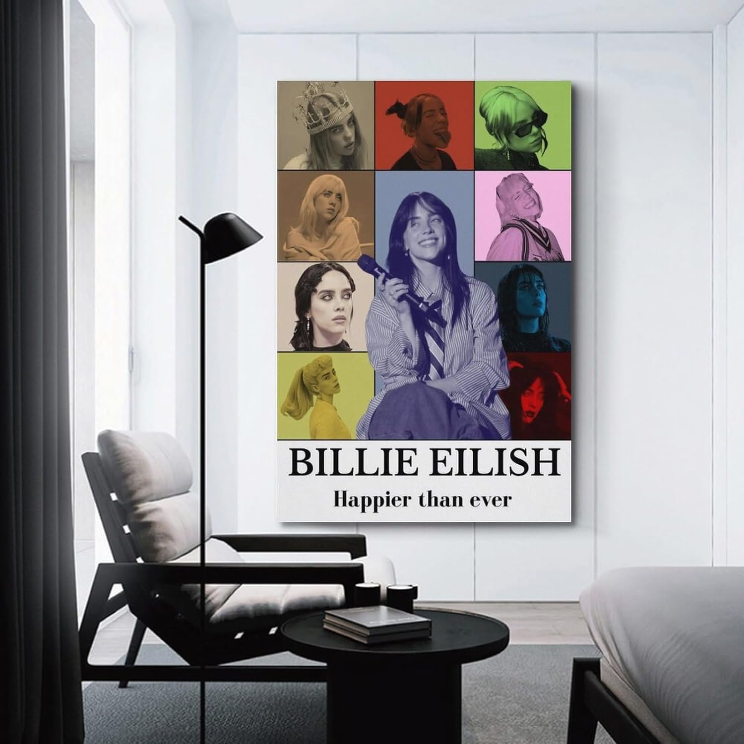 Music Billie Wall Art Eilish Canvas Poster Poster Canvas Painting Wall Art Picture Home Decor Print for Bedroom Living Room Dorm Study Bar Office 08X12Inch(20X30Cm) image number 2