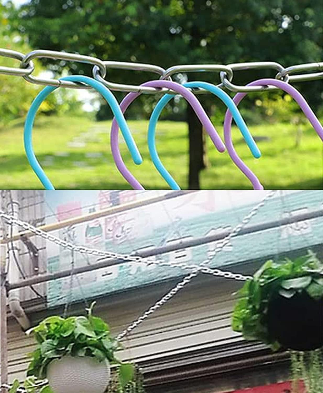 4 Meters Long 2Mm Thick Stainless Steel Chain Swing Chain Clothesline Chain Hanging Basket Chain Fence Chain Indoor Outdoor Hardware Accessories Maximum Work Load 35Kg(2Mm-4 Meters) image number 2