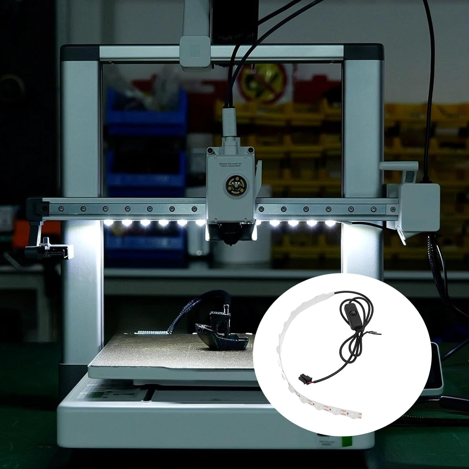 3D Printer LED Light Strip Kit for Bambu Lab A1, 24V High Brightness Ra95 White Light Strip, 3D Printer Accessories Parts image number 4