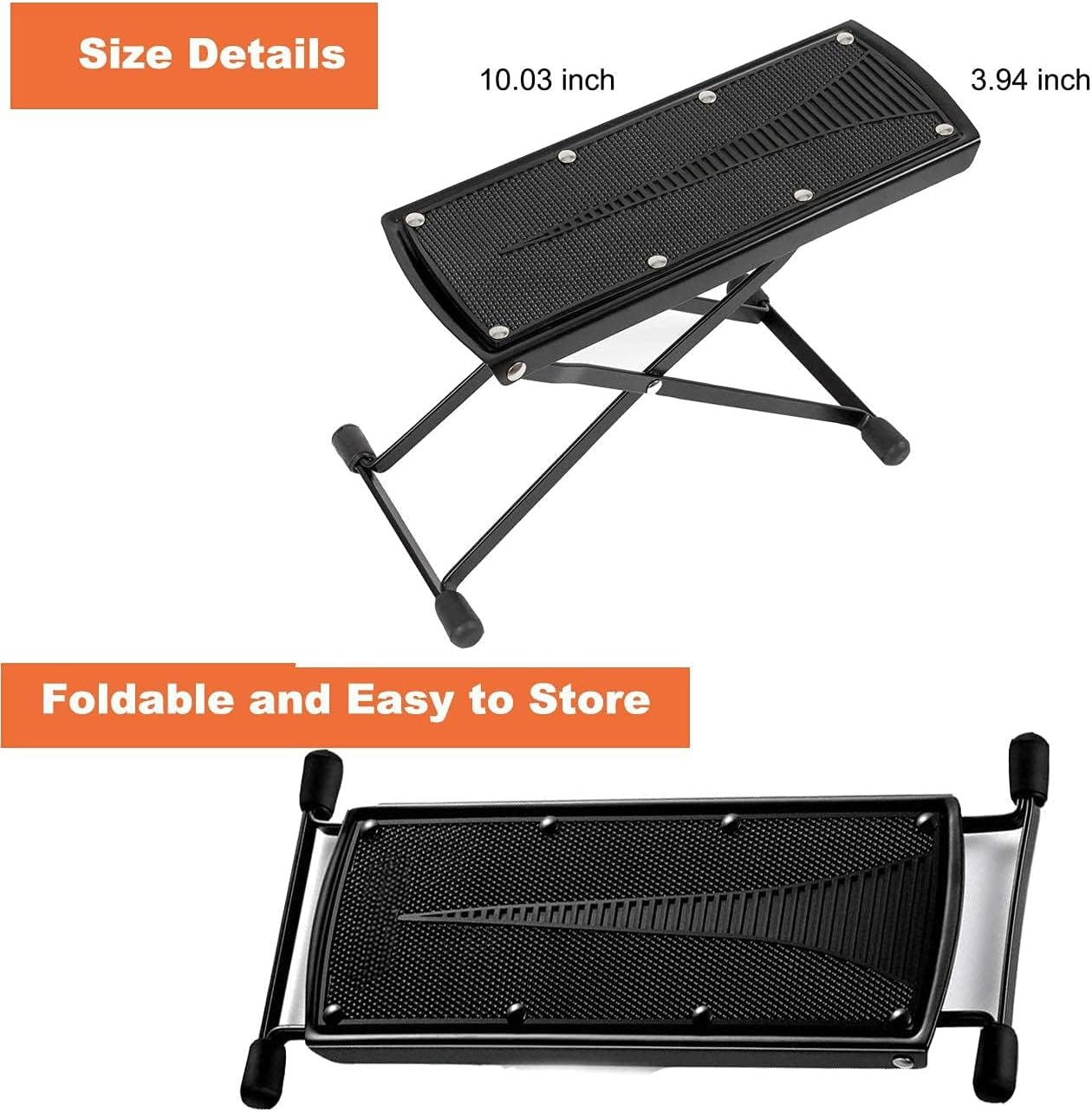 Ztohpyo Foldable Foot Rest, 6-Height Adjustable Spa Foot Stand, Non-Slip Sturdy Foot Care Stand for Easy Home Pedicures, Beauty Pedicure Stool Tool - White image number 7