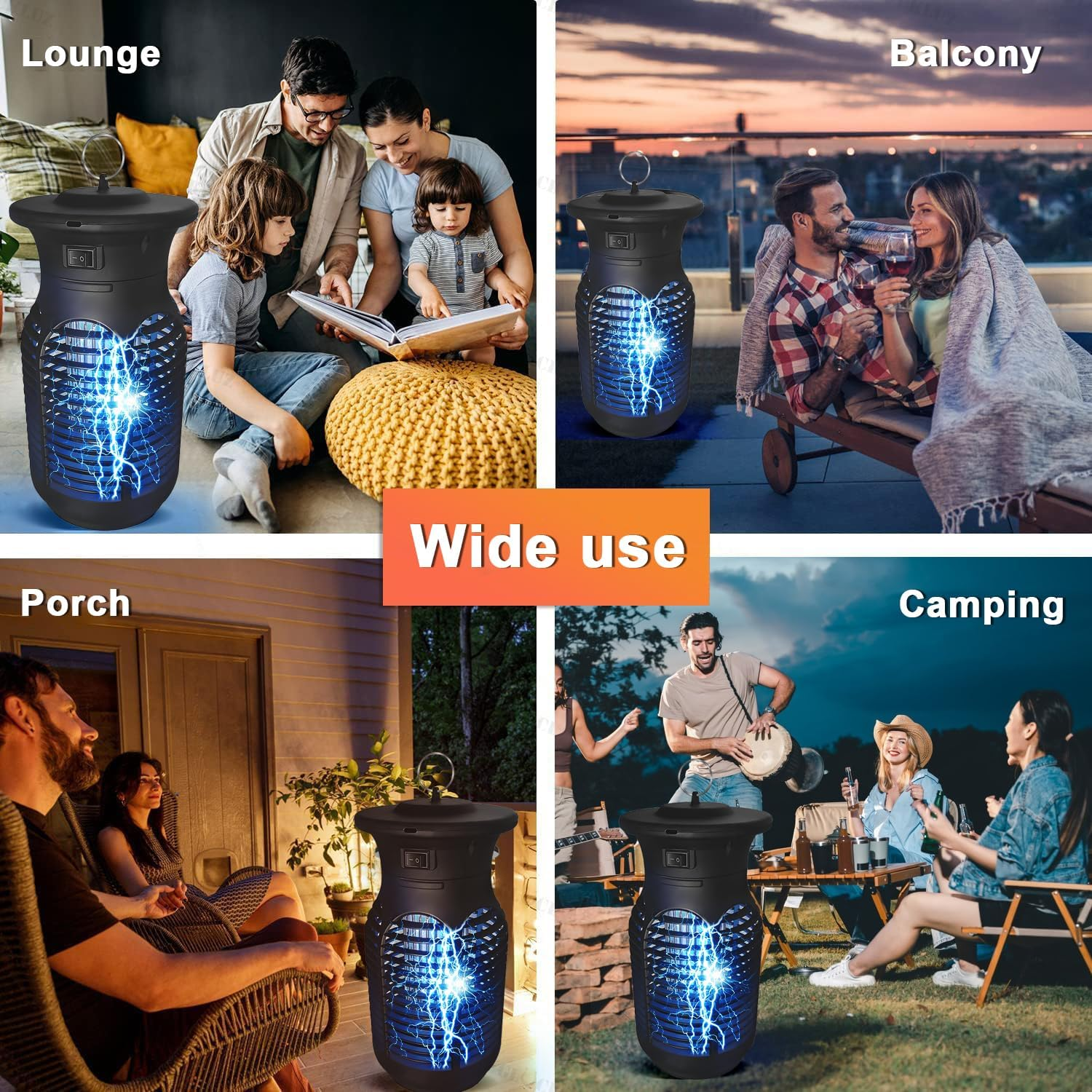 20W Bug Zapper, Electric Mosquito Zapper with High-Intensity UV Light, Waterproof Fly Zapper & Mozzie Zapper, Chemical-Free Insect Trap for Indoor Bedrooms, Outdoor Patios, Gardens, Cafes image number 2